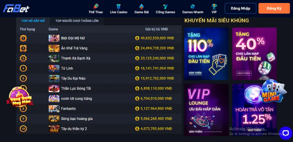 Nạp tiền an toàn và nhanh chóng vào 98win98